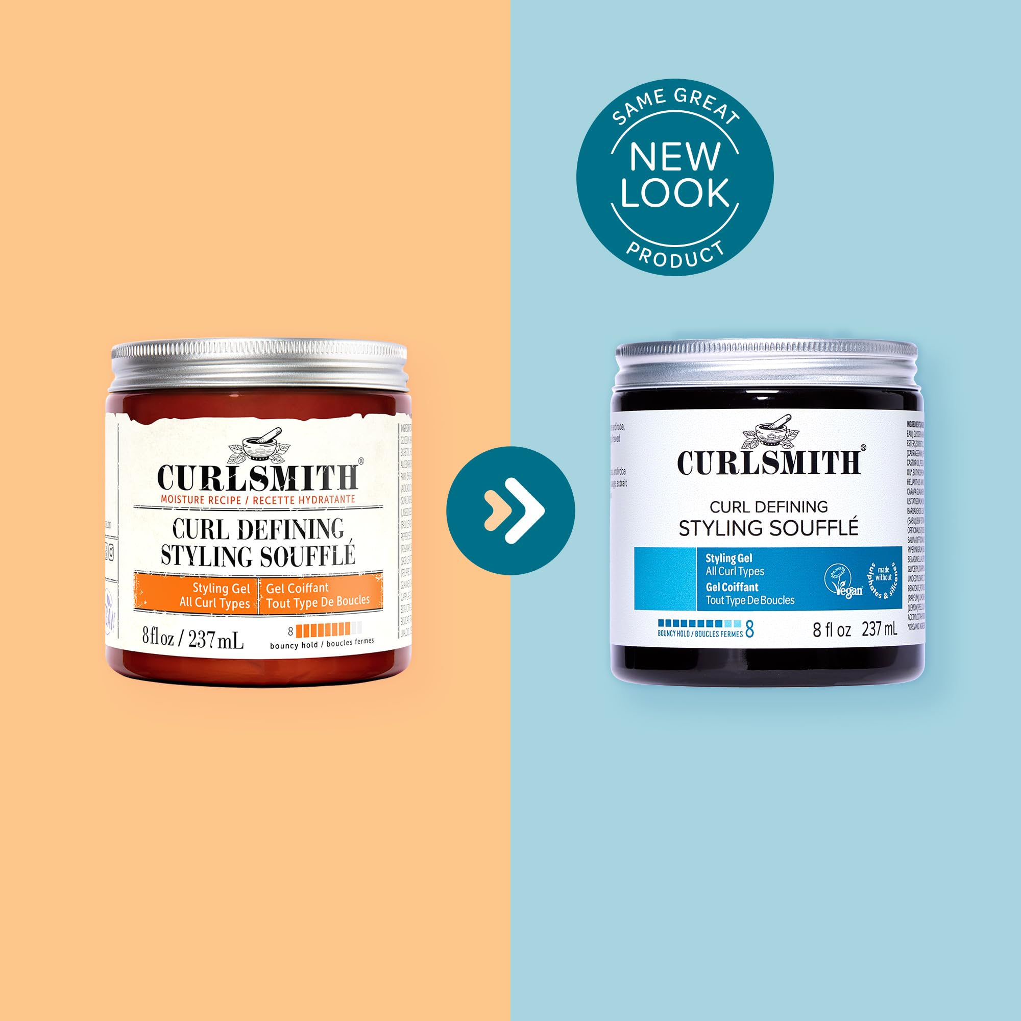 Curlsmith Curl Defining Soufflé vegan cruelty-free formula logo.