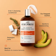 Curlsmith Curl Quenching Conditioning Wash creamy, lather-free formula for moisture
