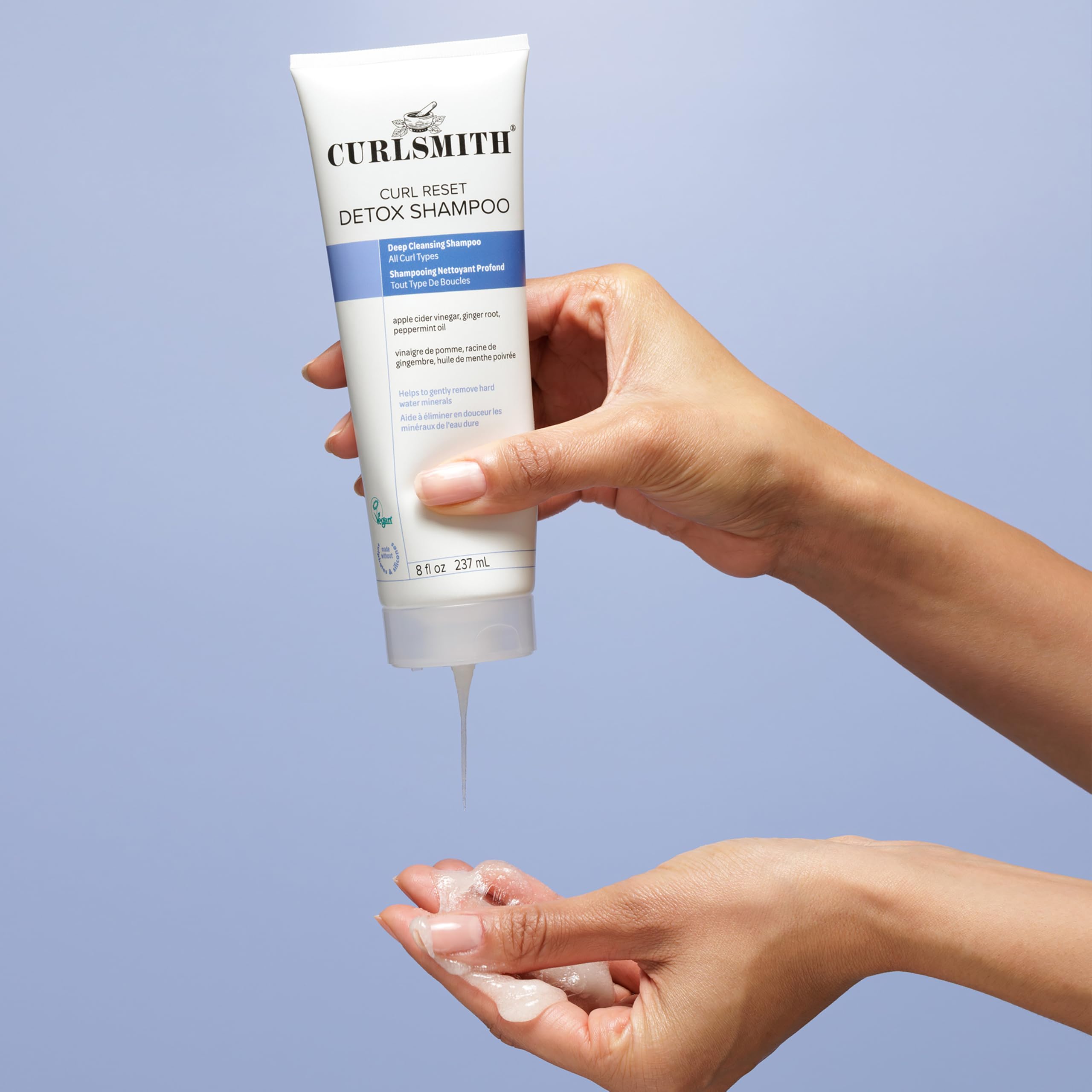 Conditioning agents label shows one-step clarifying without drying