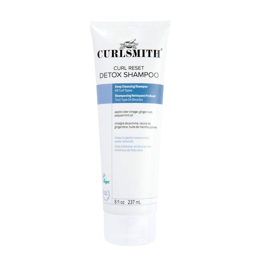 CURLSMITH Curl Reset Detox Shampoo bottle pour for deep cleanse and curl reset