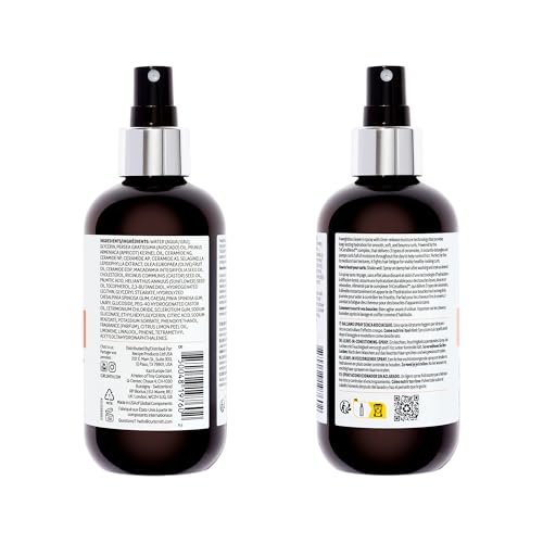 Bathroom counter setup for daily use with CurlSmith memory release spray.