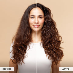 CurlSmith Feather Light Protein Cream on curls demonstrates defined, bouncy hair with low maintenance.