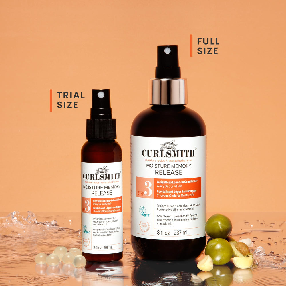 CurlSmith fine hair texture appears airy and bouncy after use.