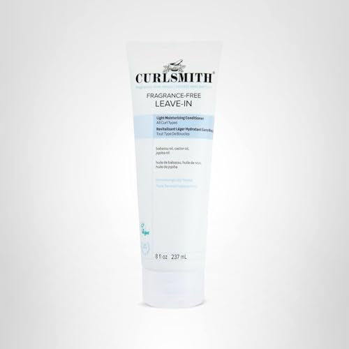 CurlSmith fragrance-free leave-in on shelf communicates fragrance-free care