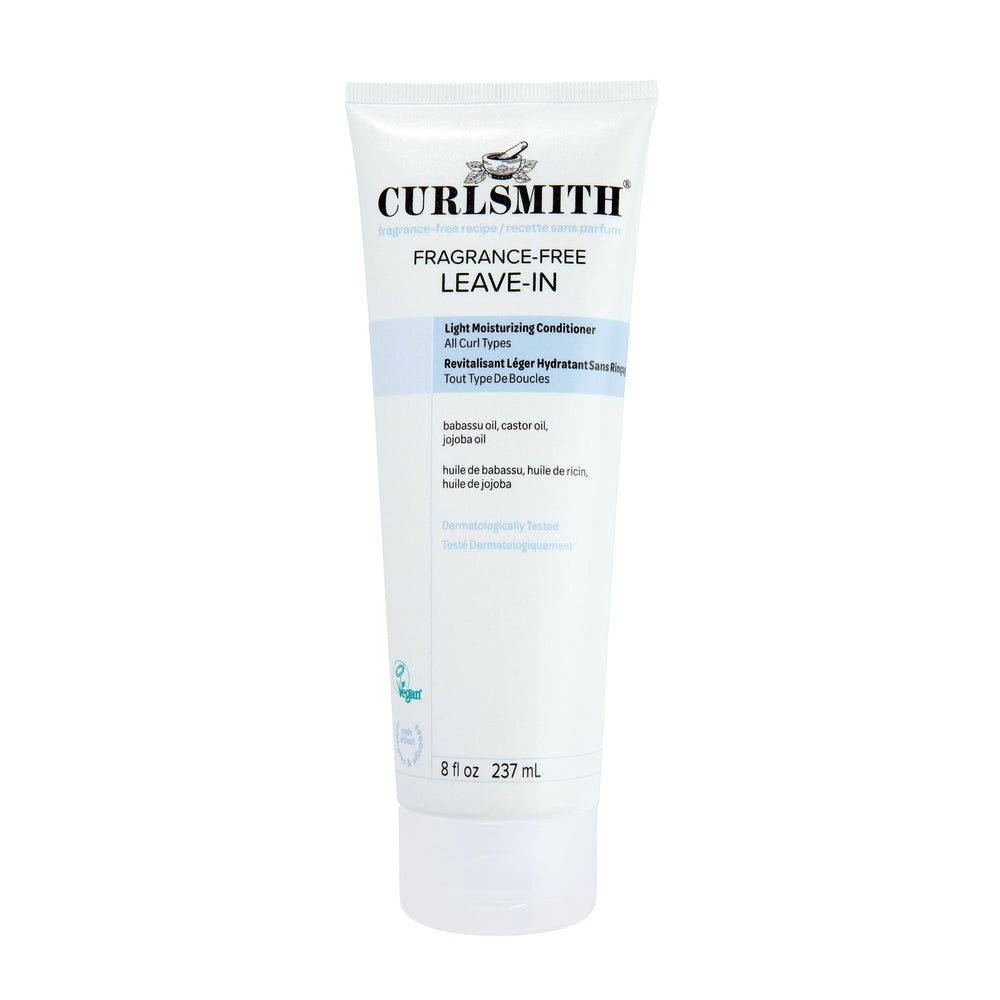 CurlSmith fragrance-free leave-in bottle for fragrance-sensitive, lightweight curl hydration