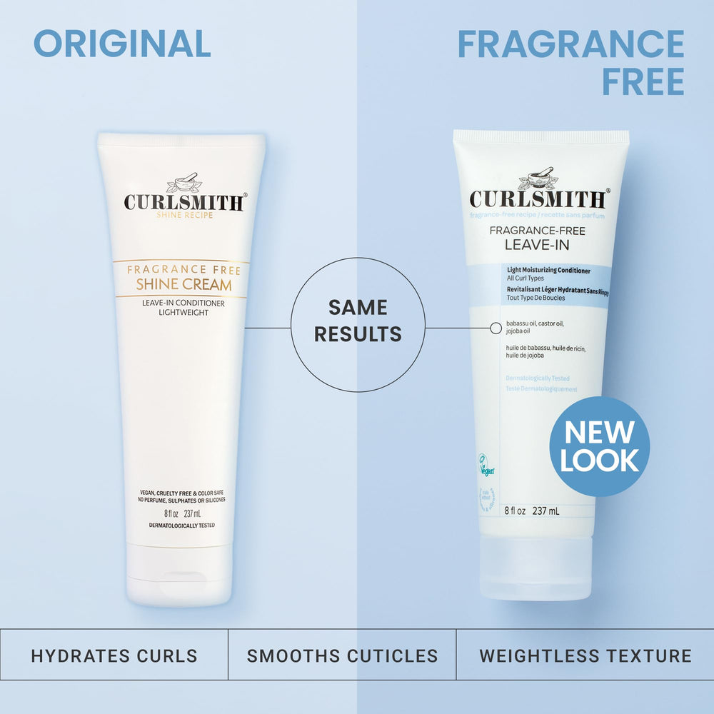 CurlSmith fragrance-free leave-in hair application demonstrates even distribution