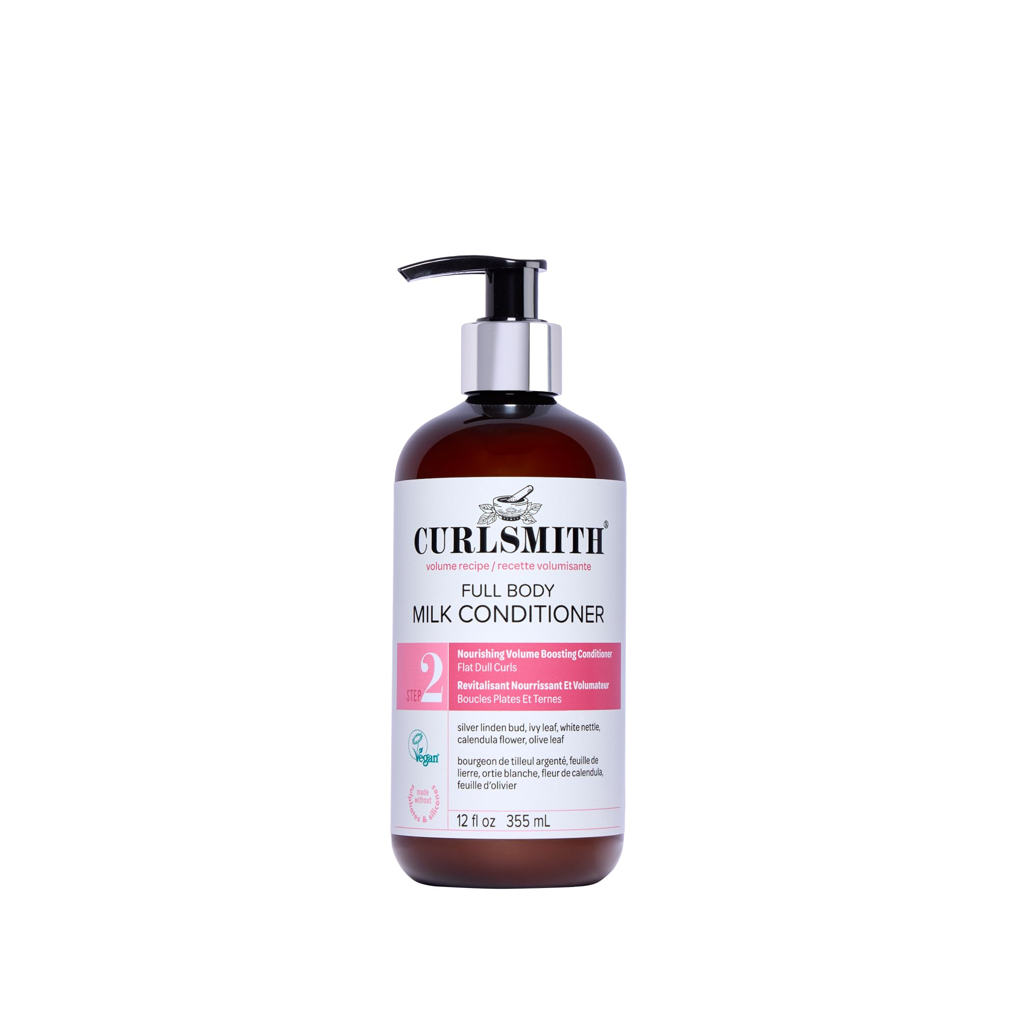 CURLSMITH Full Body Conditioner bottle front showing vegan, cruelty-free curl volume.