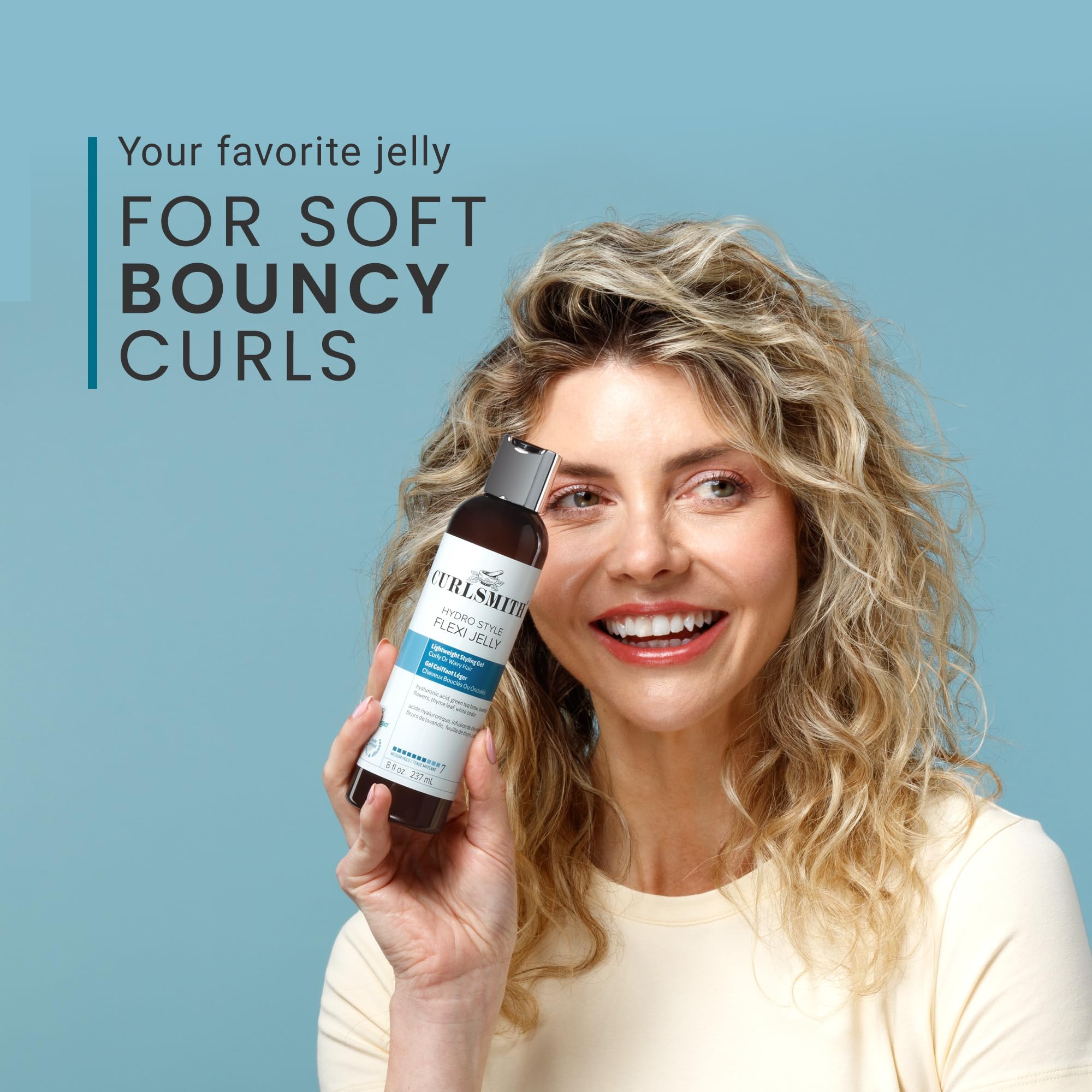 Curlsmith Hydro Style Flexi-Jelly drying reveals soft airy curls