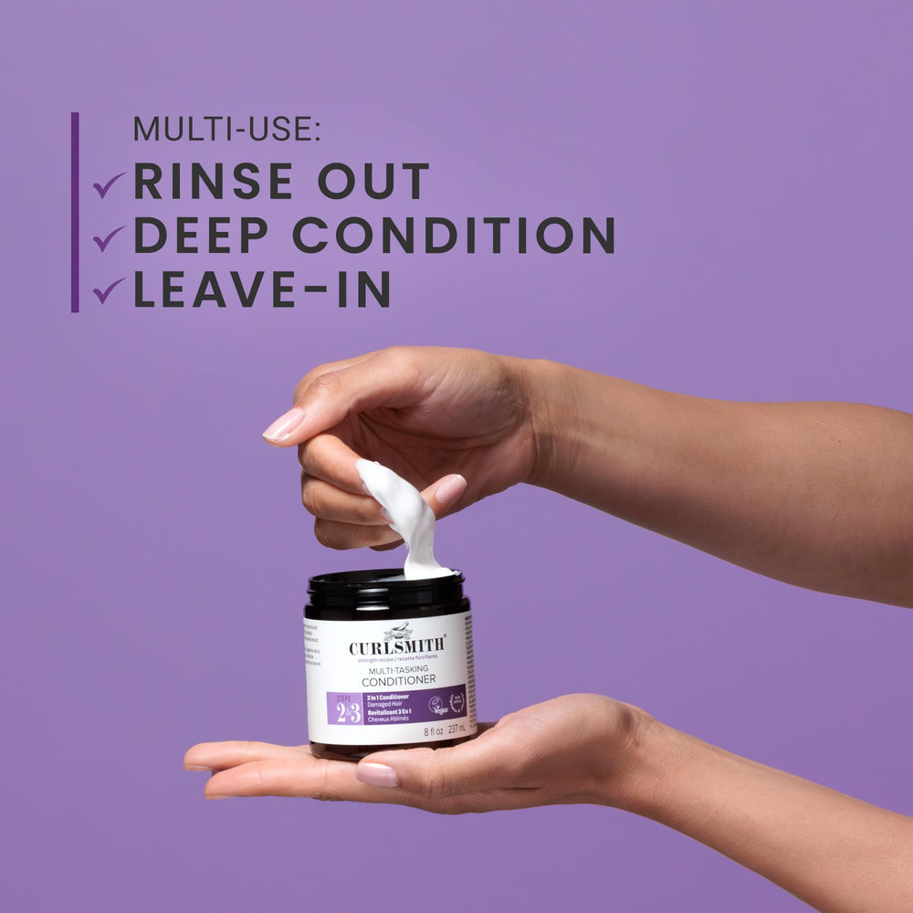 Ingredients splash emphasizes protein support for damaged curls and softness.