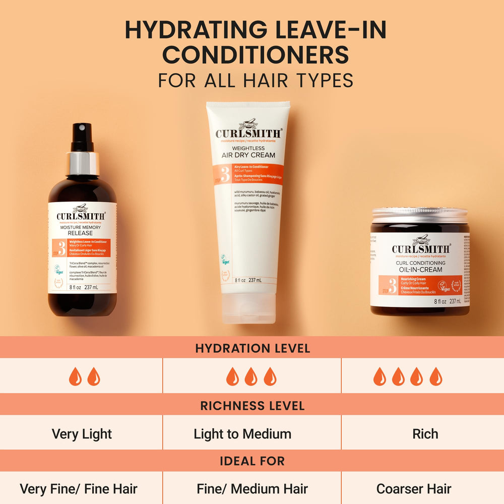 Vegan and cruelty-free badge beside the CurlSmith bottle for ethical hair care.