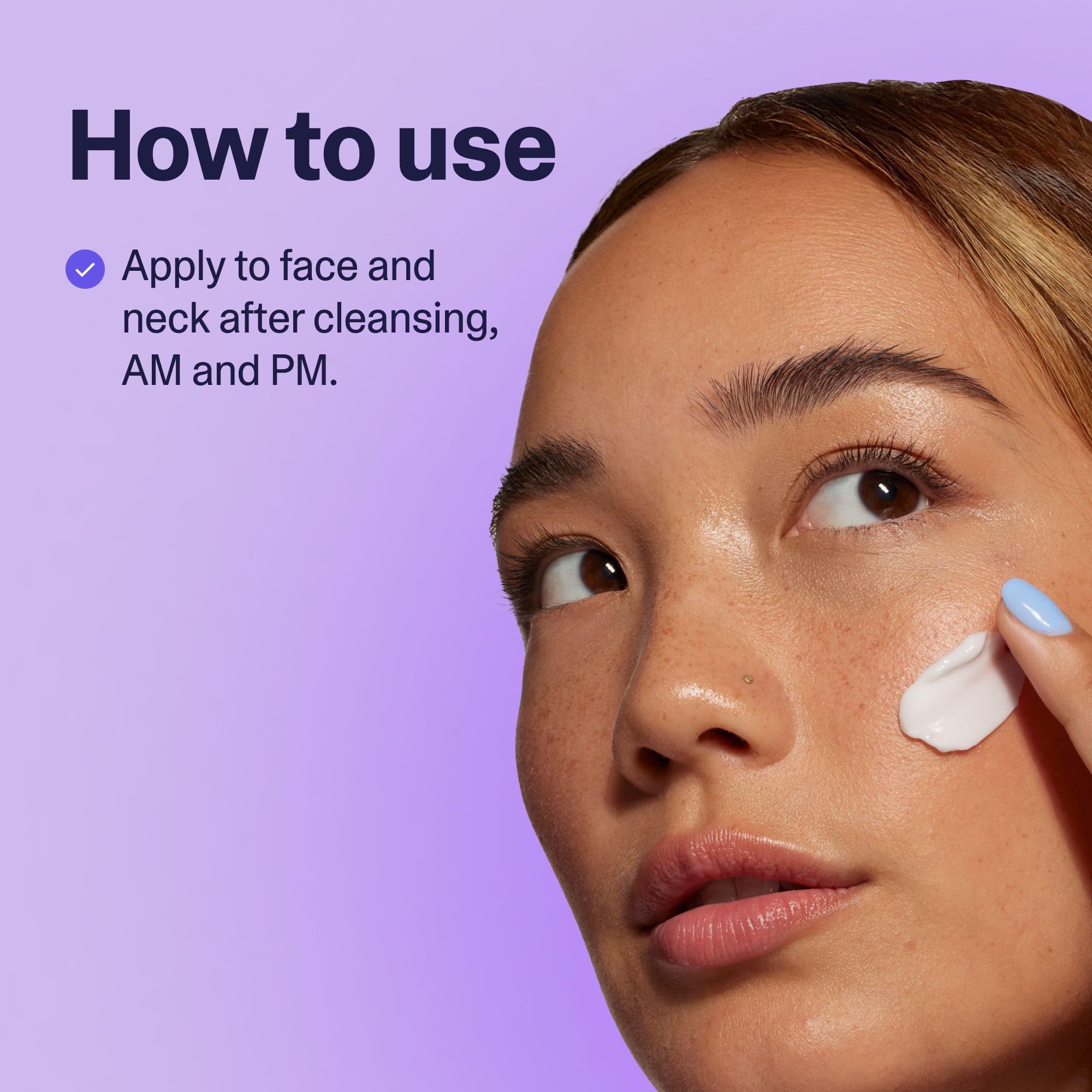 Curology jar closeup with airless packaging and smooth spread on skin