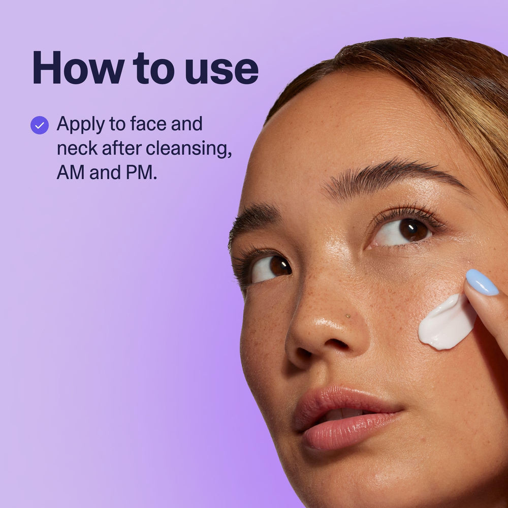 Curology jar closeup with airless packaging and smooth spread on skin