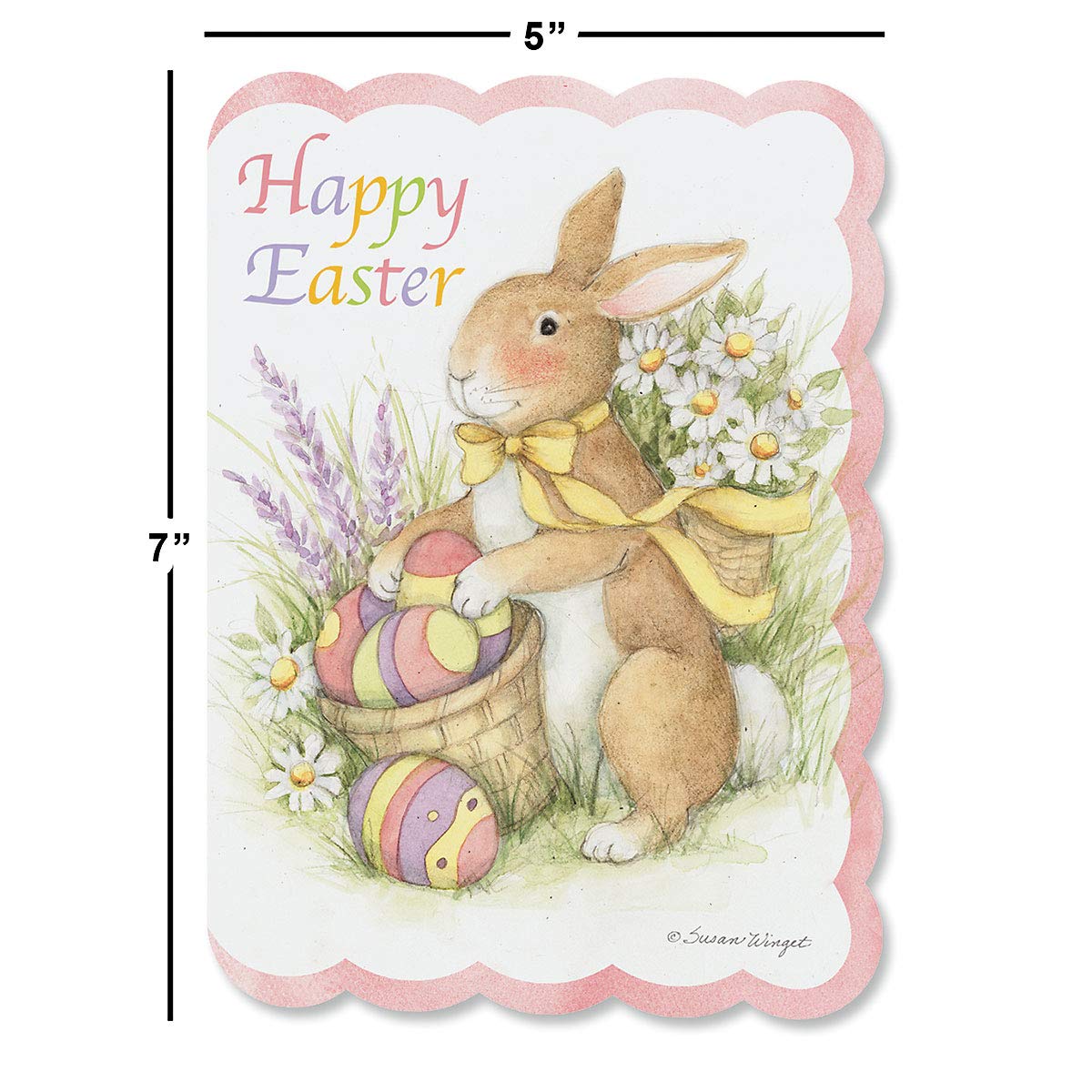 Current Deluxe Die Cut Easter Bunny set image highlights eight ready to send cards.