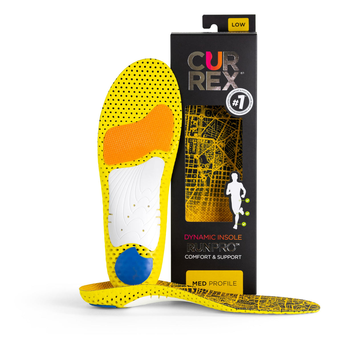 CURREX RunPro heel cup provides stability for a confident stride during runs