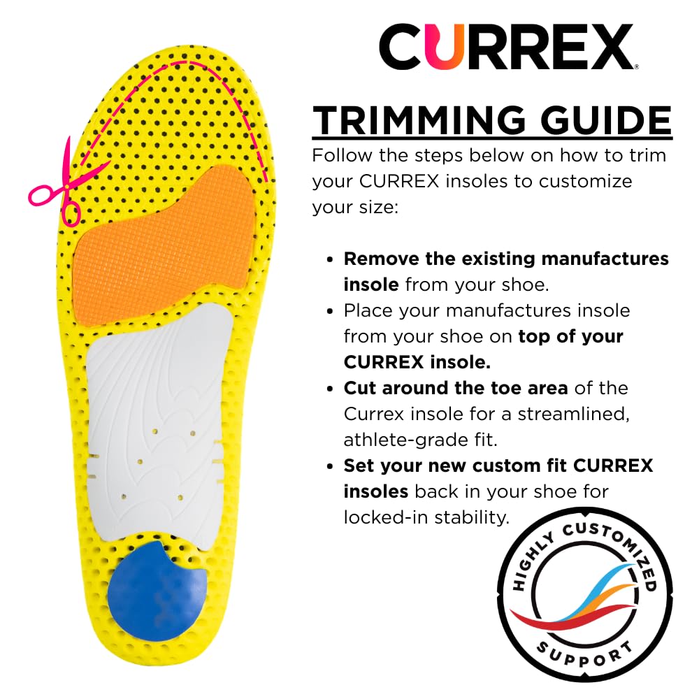 Currex RUNPRO insoles moisture-management top view keeps feet dry during workouts