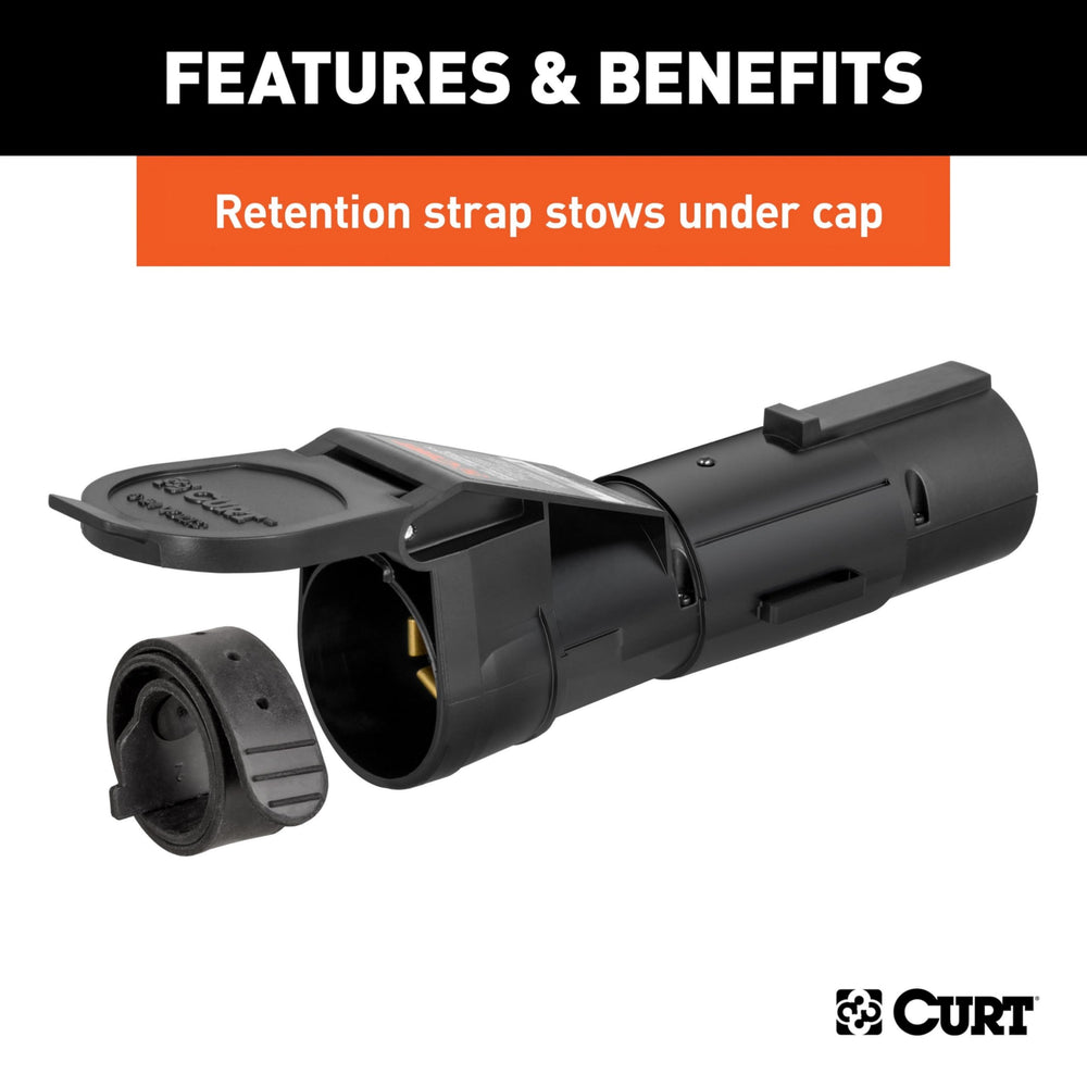 CURT Echo plugs into a 7-way connector for tool-free install