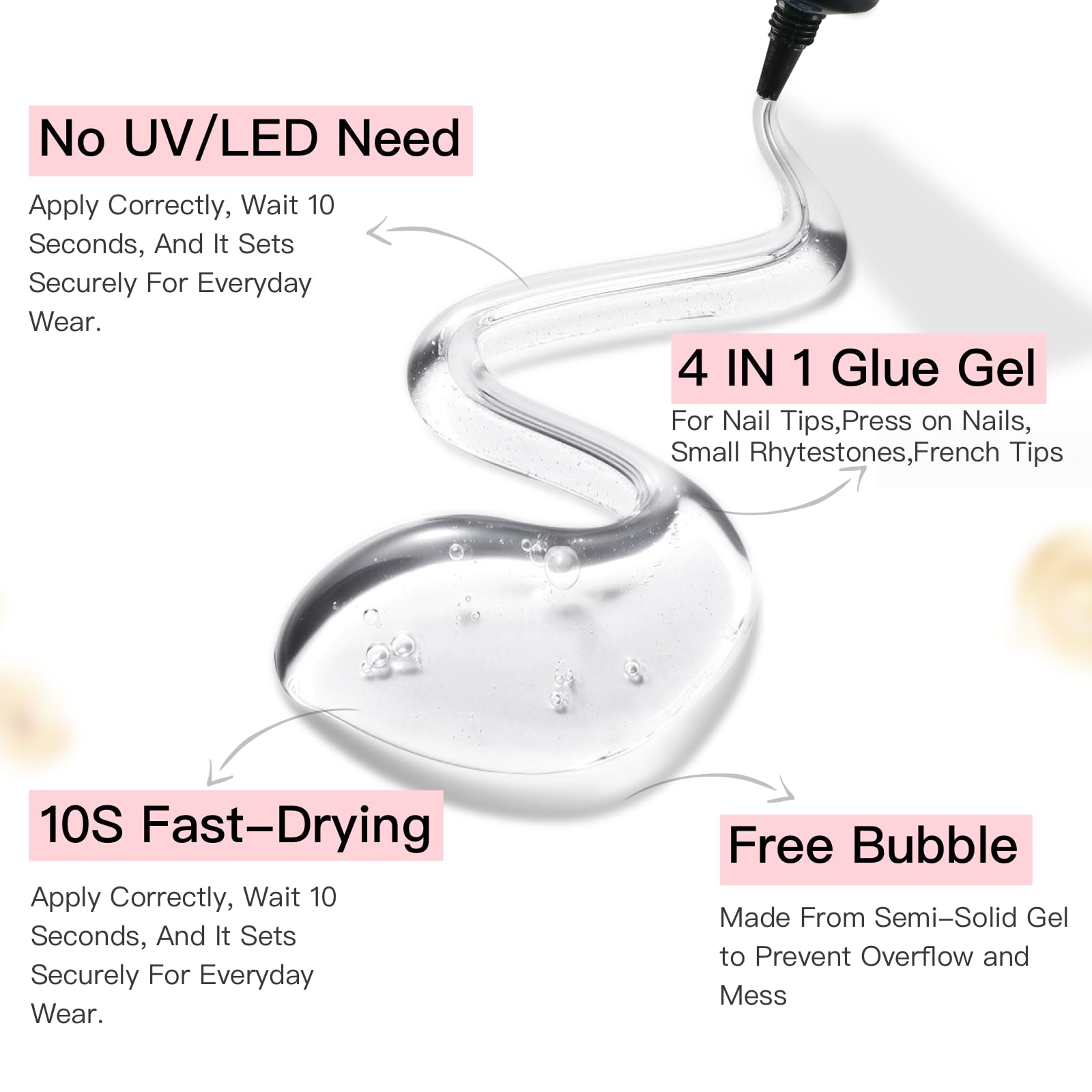 Curvlife application tools with cuticle sticks and nail file for precise nails.