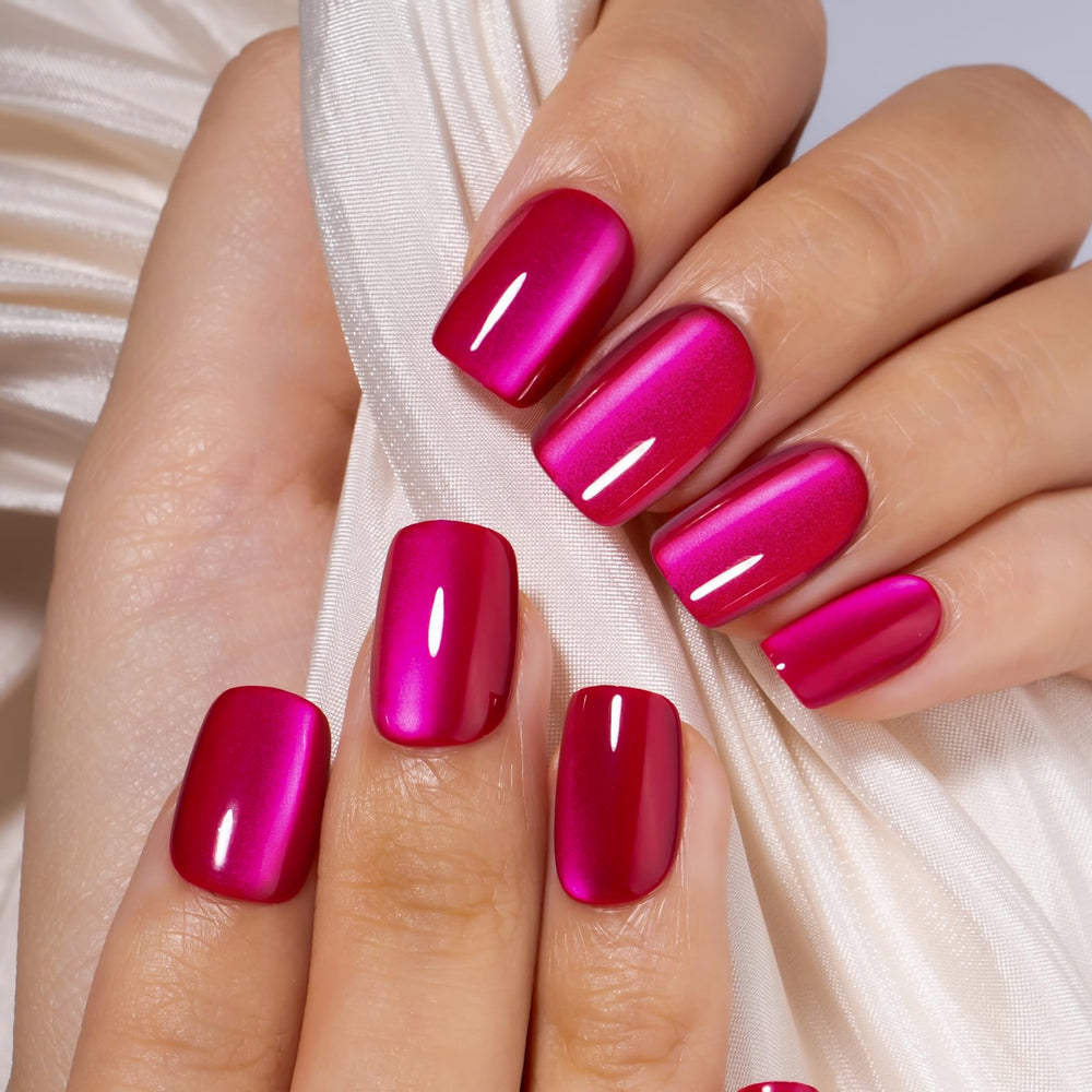 CurvLife glossy nude full cover nails for at-home salon-like manicure.