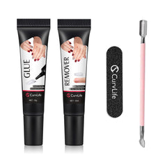 CurvLife soft quick-drying nail glue 10g for secure, precise nail applications.