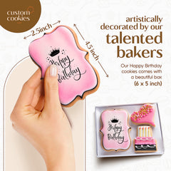 Custom Cookies kosher birthday cookies packaging, securely wrapped for fresh delivery.