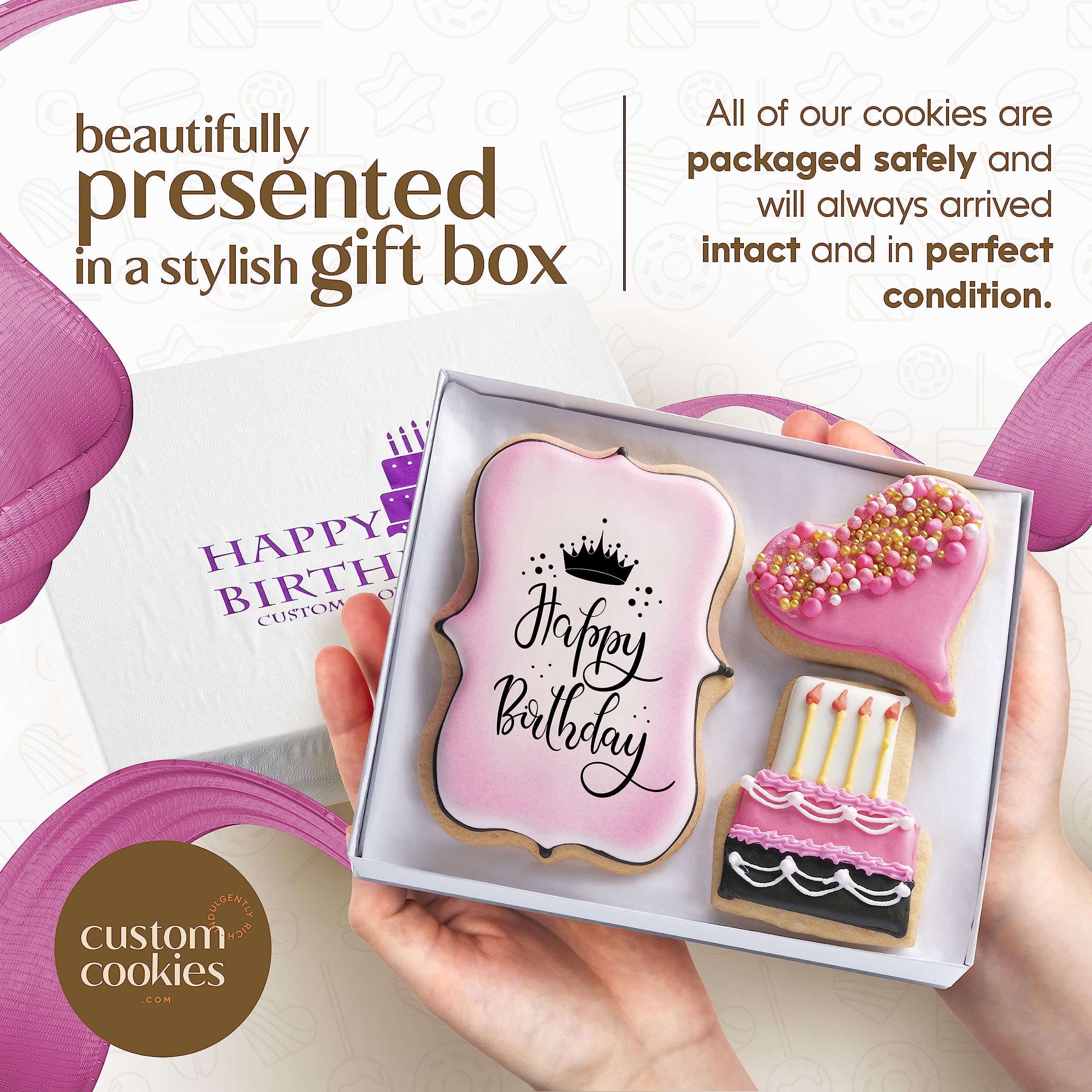 Custom Cookies party setup with cookies, evokes festive celebration moments.