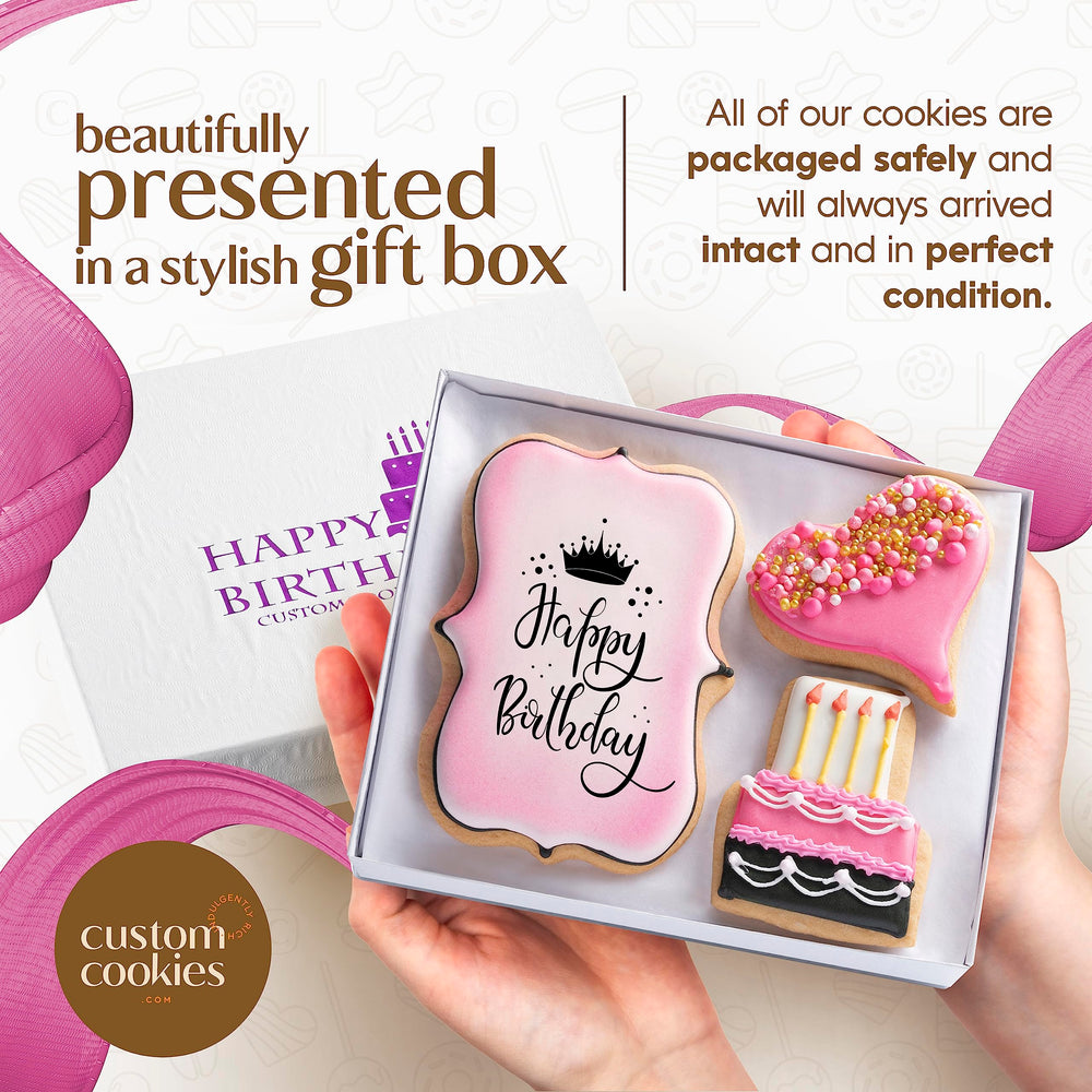 Custom Cookies party setup with cookies, evokes festive celebration moments.