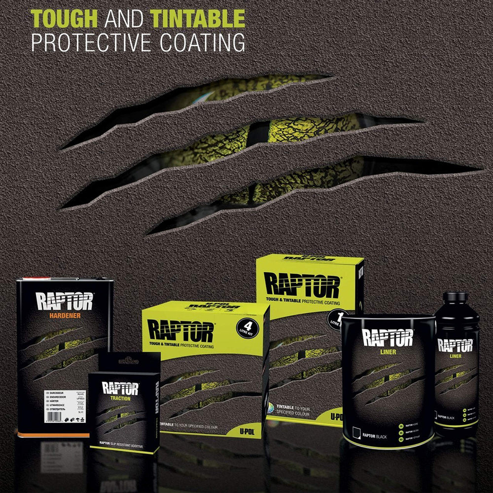 Custom Shop abrasion-resistant liner shown on metal surface.