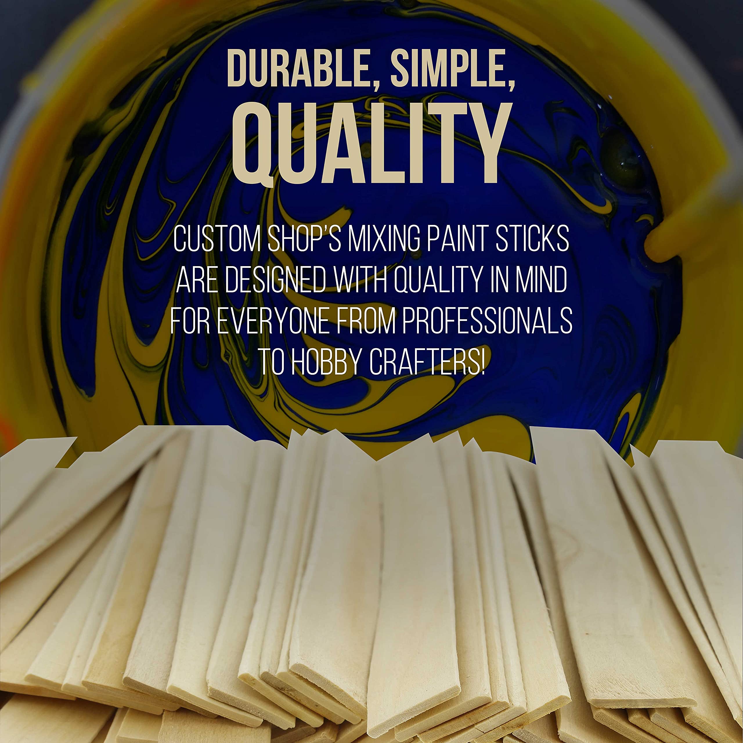 Custom Shop Bulk Paint Stirring Sticks: 100-pack for classrooms and workshops
