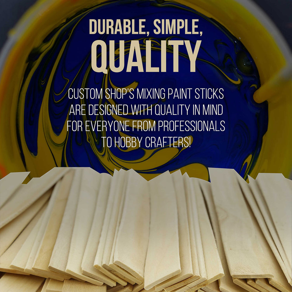 Custom Shop Bulk Paint Stirring Sticks: 100-pack for classrooms and workshops