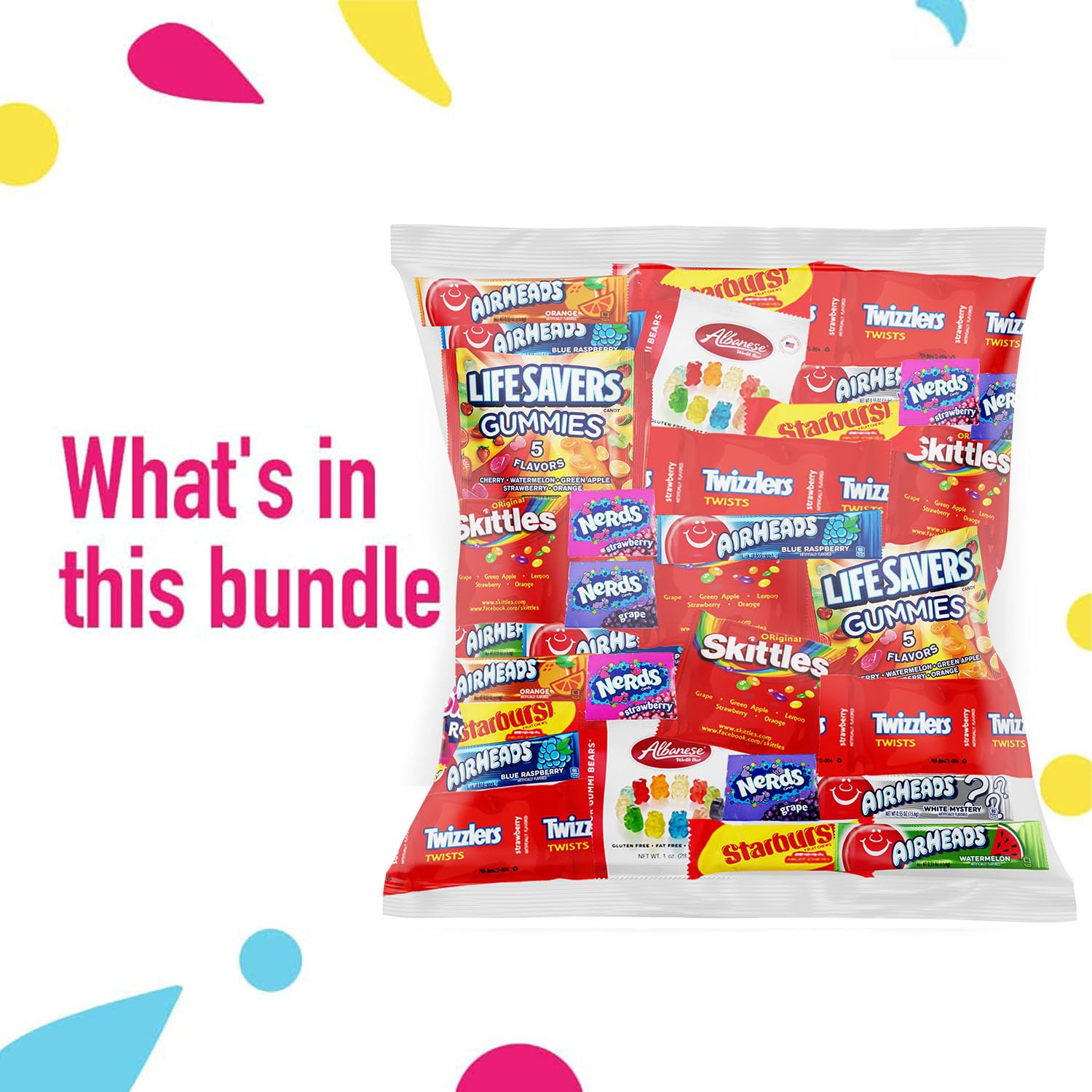 Custom Varietea Gummy Life Savers and Air Heads for fruity snacks.