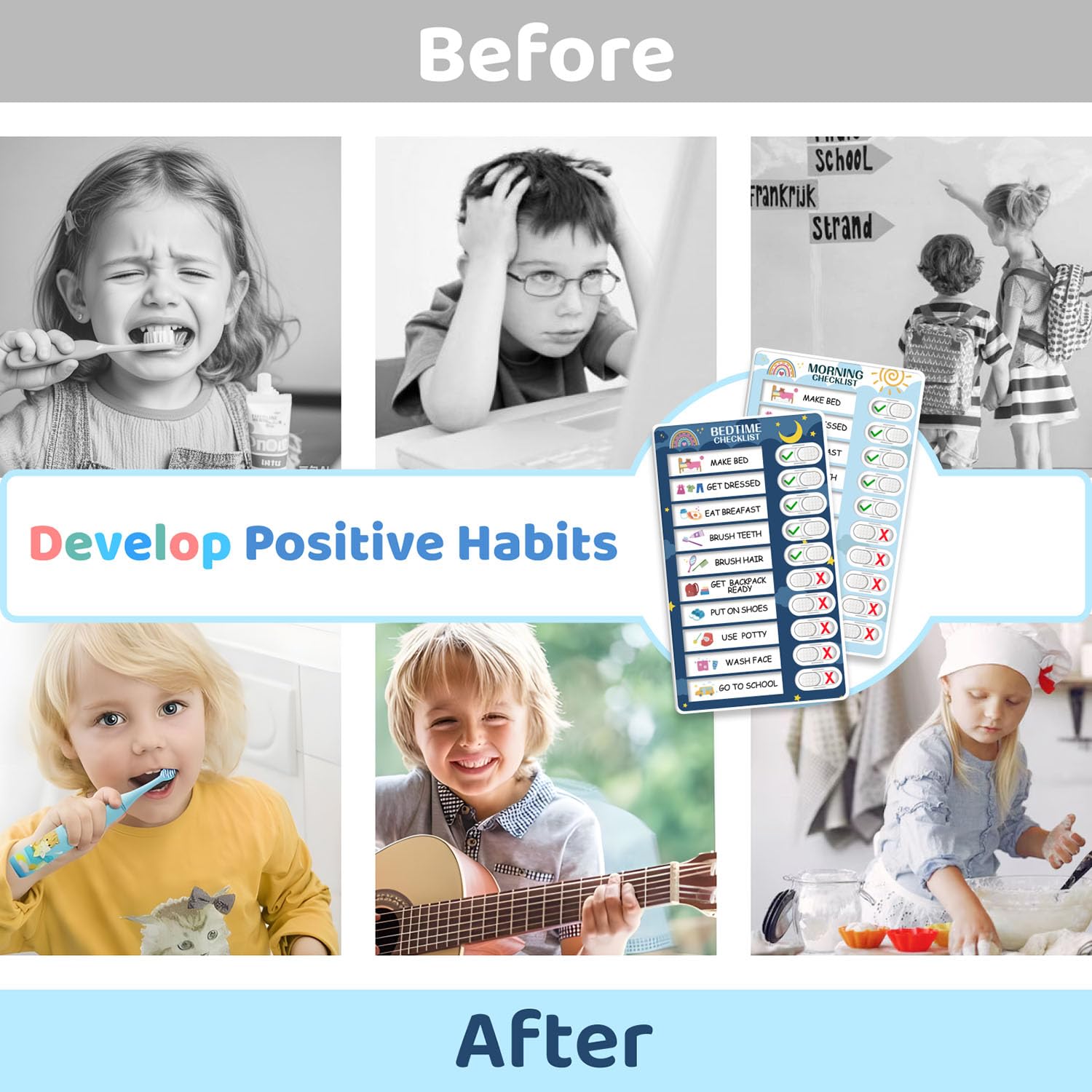 CustomMaster independence-focused visual schedule encourages daily responsibility