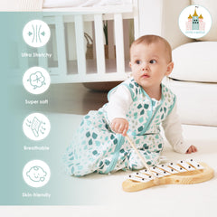 Cute Castle sleep sack neck opening close-up showing gentle fit for newborns