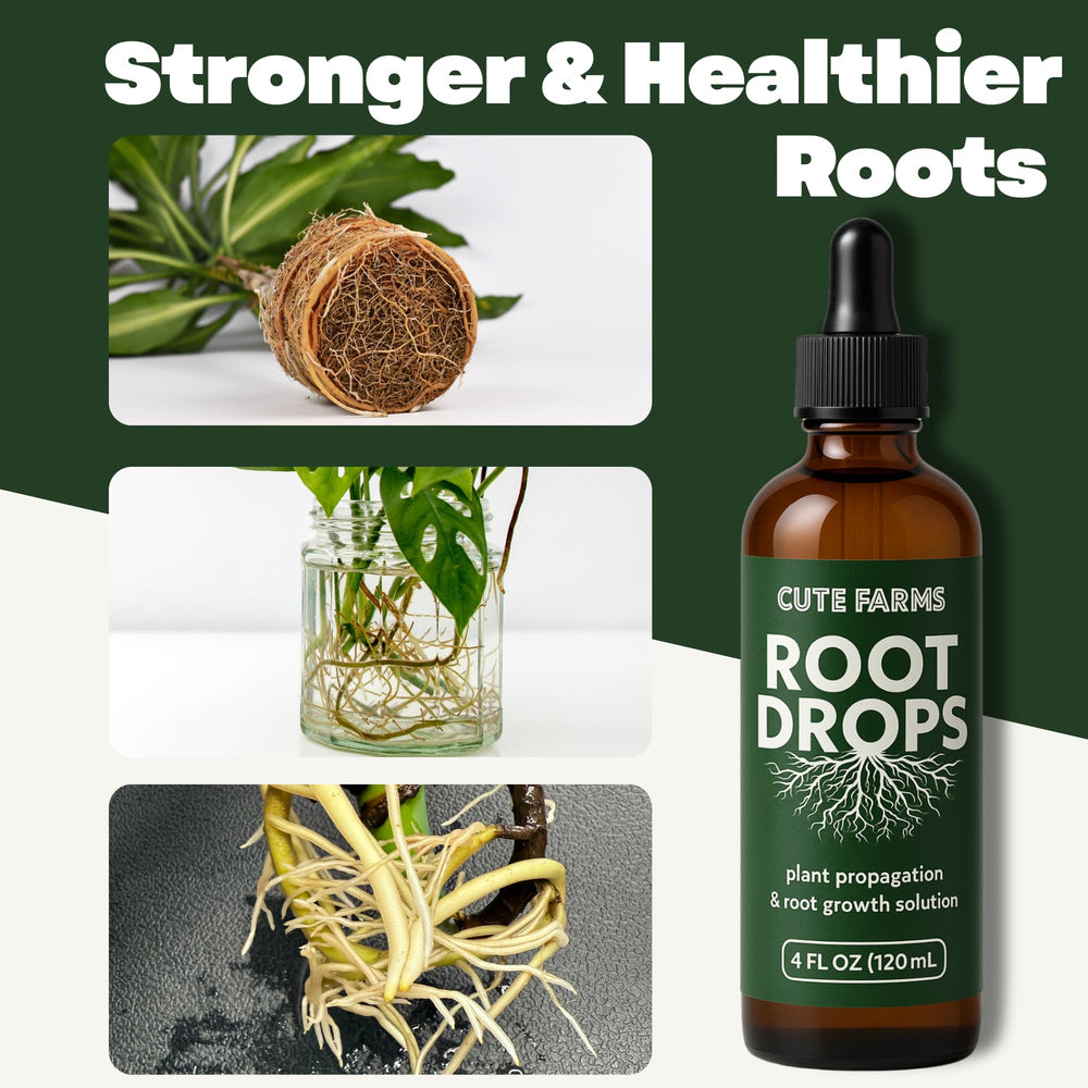 Cute Farms Root Drops are safe for many indoor plants.