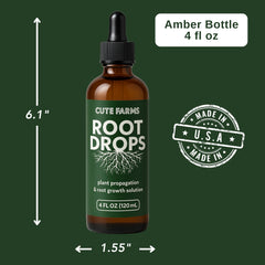 Cute Farms Root Drops in soil propagation supports steady root development.