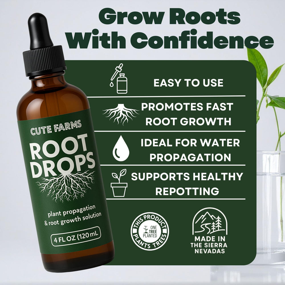 Cute Farms Root Drops used in water propagation to encourage rooting.