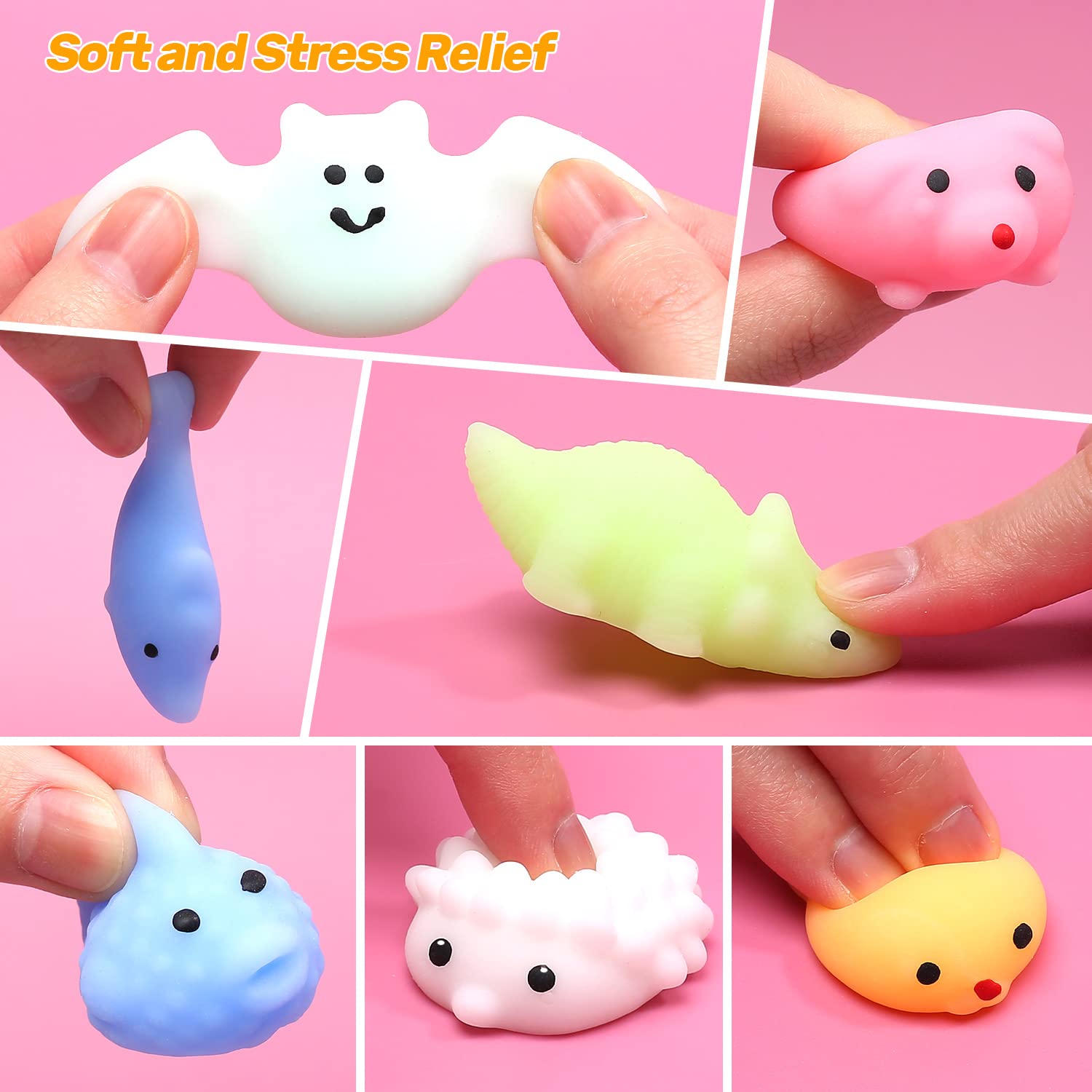 CUTE STONE 1-inch squishy toy is soft and safe.