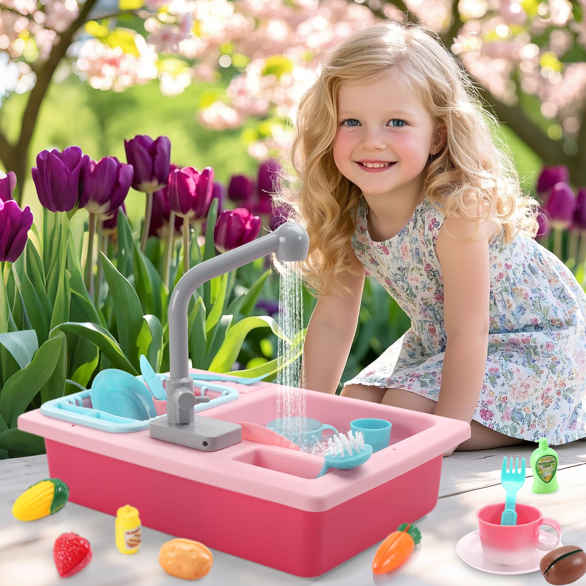CUTE STONE automatic water circulation mimics real faucet action