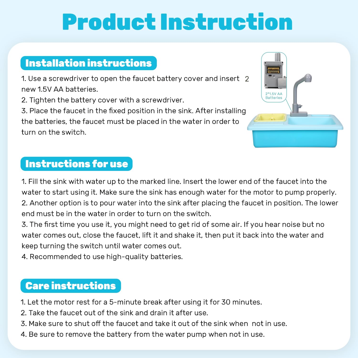 Cute Stone brush included supports pretend cleaning routines.
