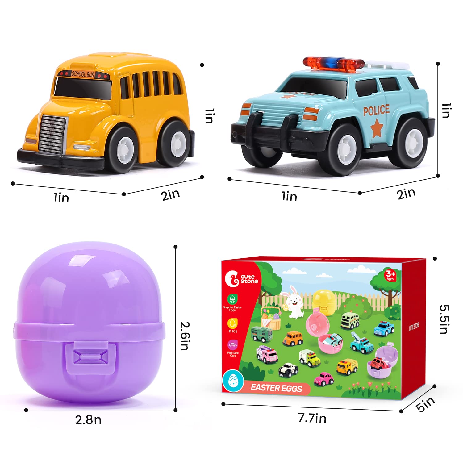 CUTE STONE Easter egg set ideal for party favors and classroom rewards