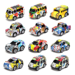 Pre-filled eggs with six color options and varied car models for discovery