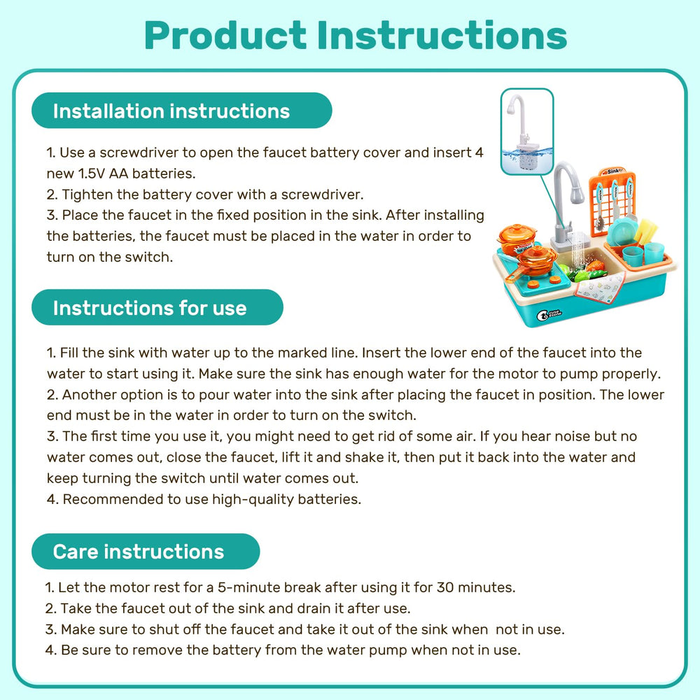 Cute Stone educational toy promotes sharing during kitchen pretend play.