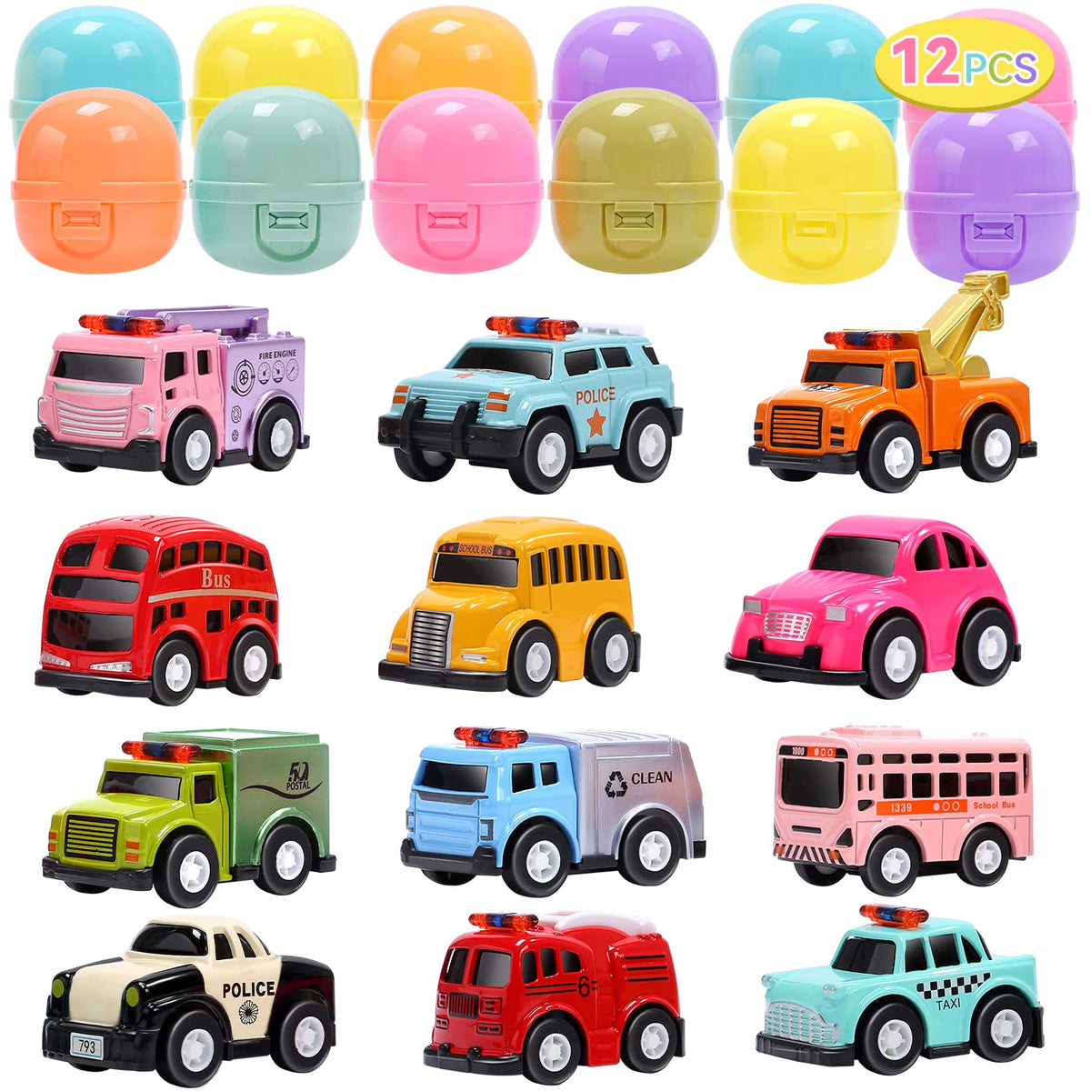 CUTE STONE filled Easter eggs showing a colorful collection for fun egg hunts