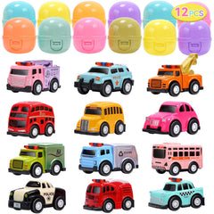 CUTE STONE filled Easter eggs showing a colorful collection for fun egg hunts
