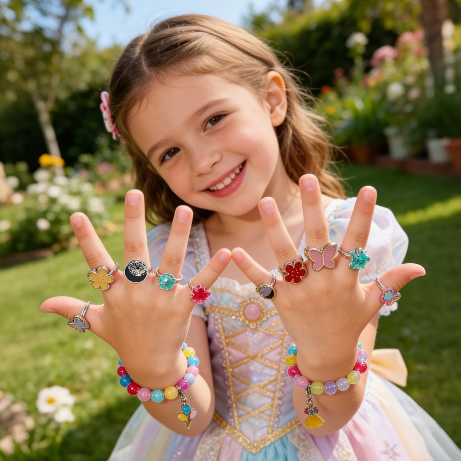 CUTE STONE Easter egg hunt ready with safe, smooth-edged plastic eggs.