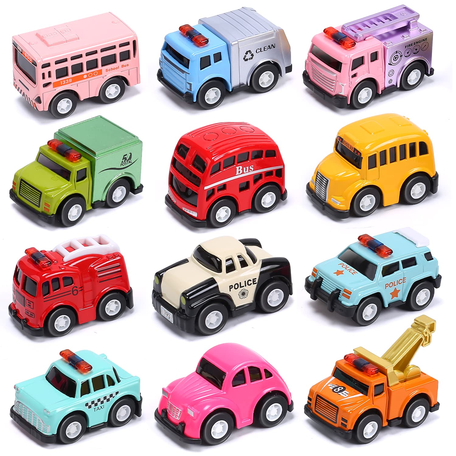 Kids play with 1-inch alloy toy cars from CUTE STONE for easy grasp play