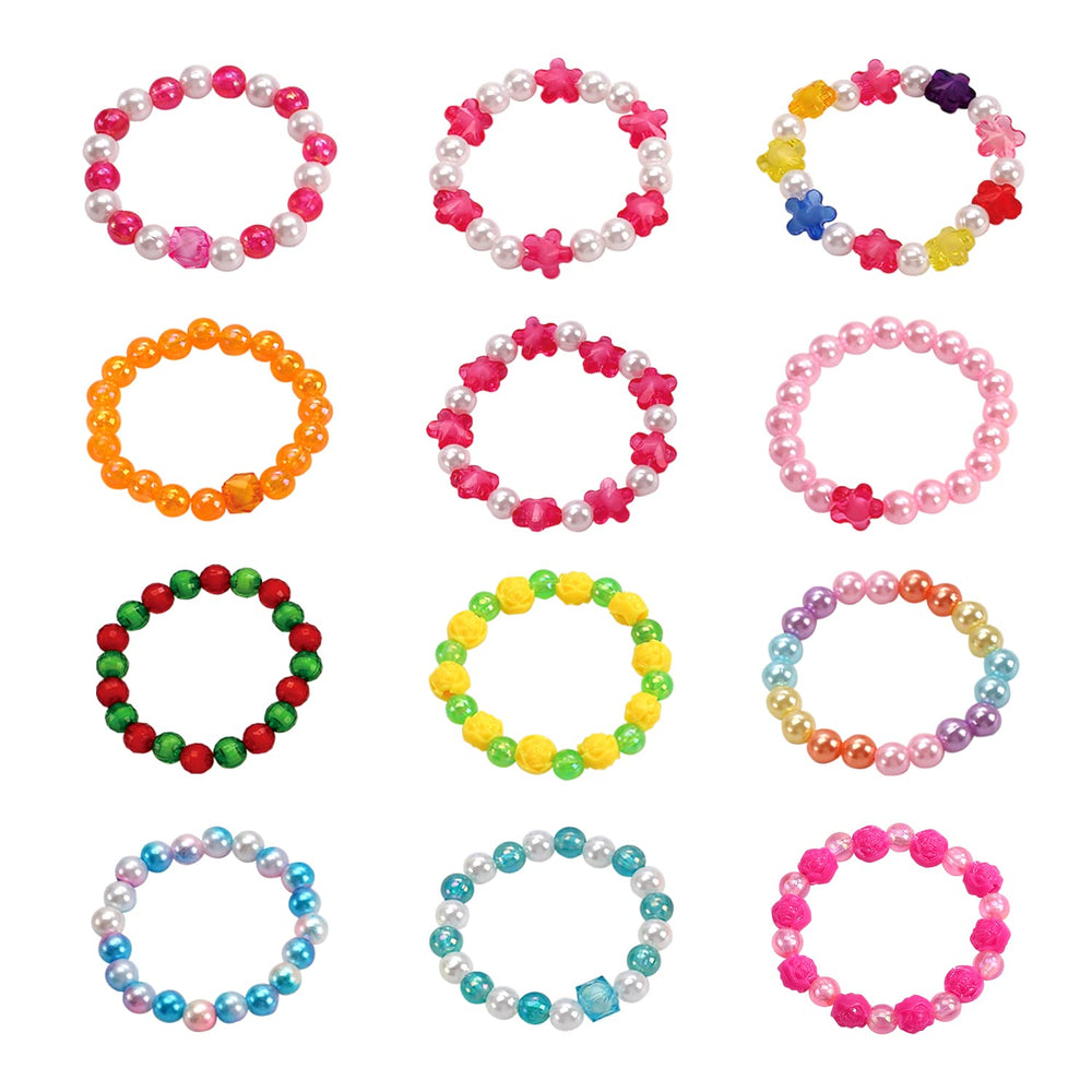 Cute Stone bracelets made from non-toxic plastic, safe for kids.