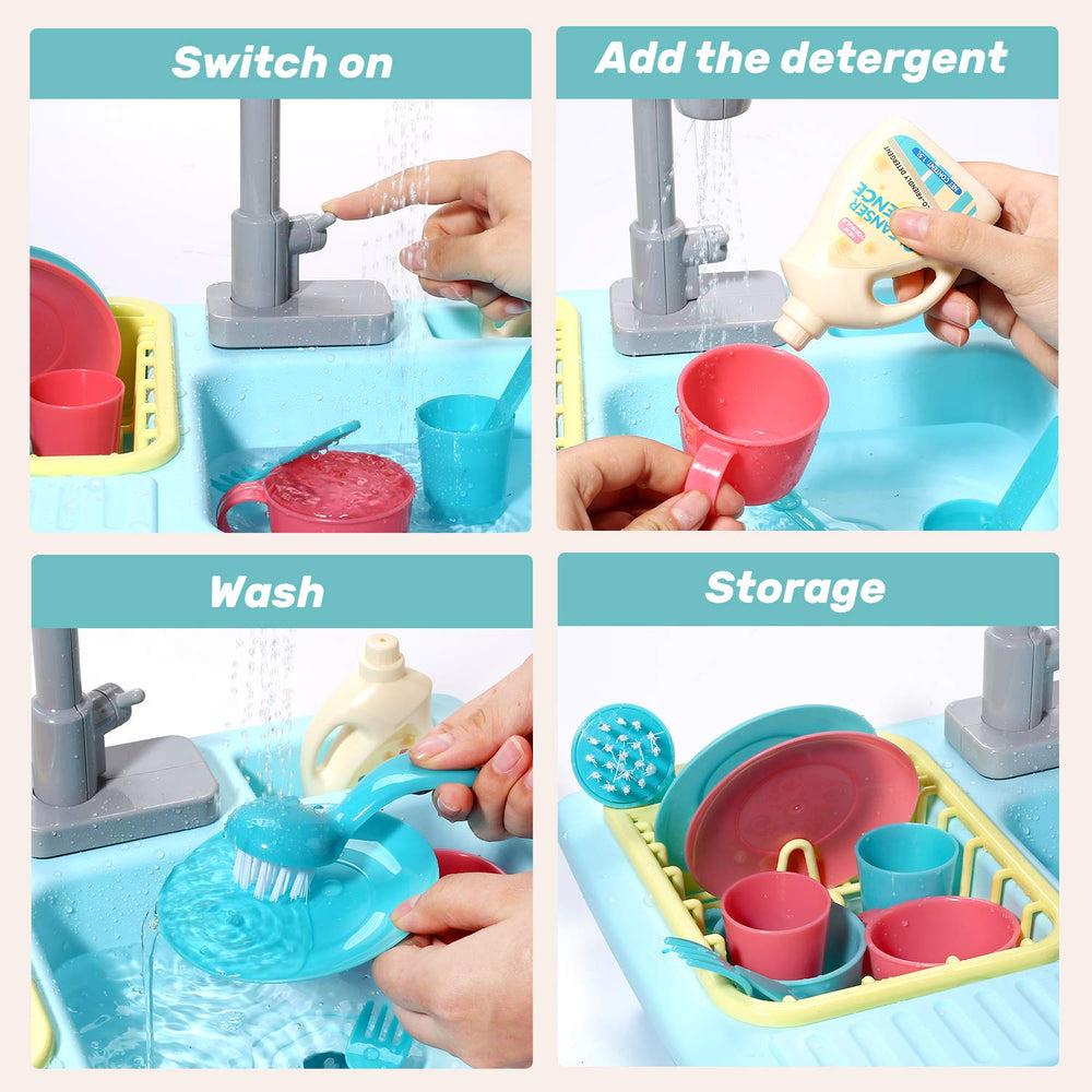 Cute Stone play detergent bottle adds realistic washing scenarios.