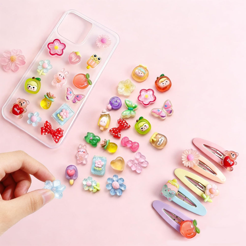 Cutest-LittleBell flower bow star heart cloud charm for DIY embellishments