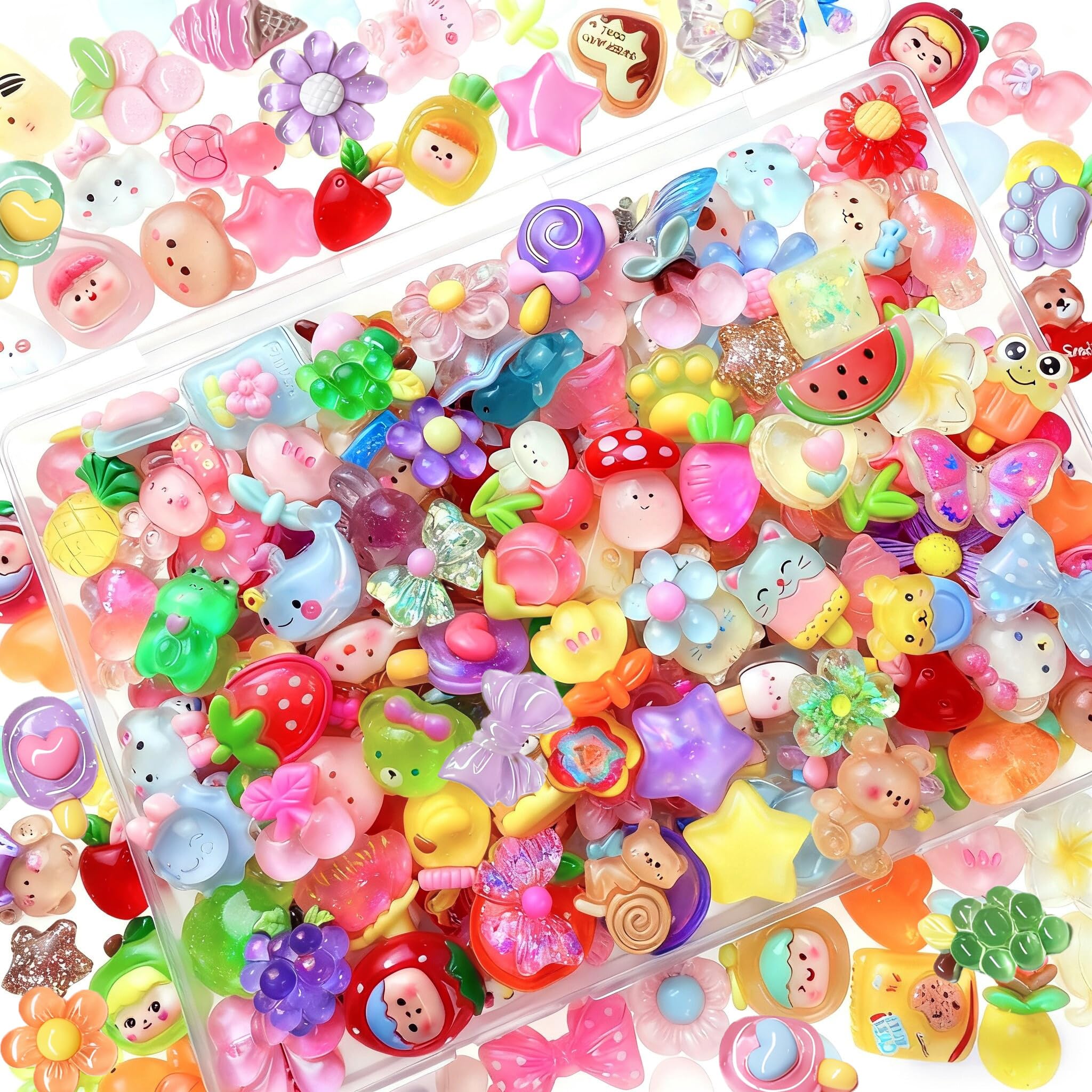 Cutest-LittleBell peach slime charm for phone cases and crafts