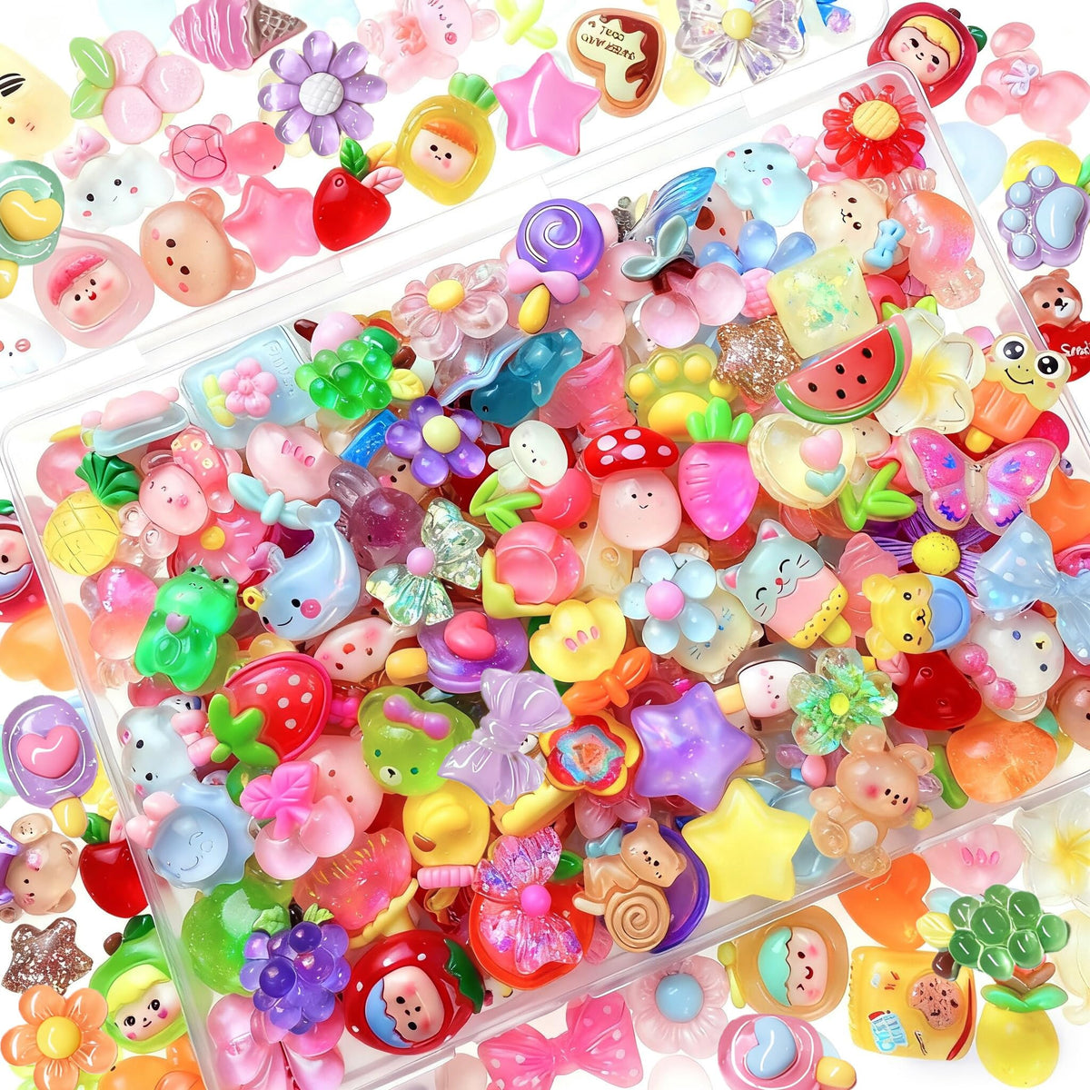 Cutest-LittleBell peach slime charm for phone cases and crafts